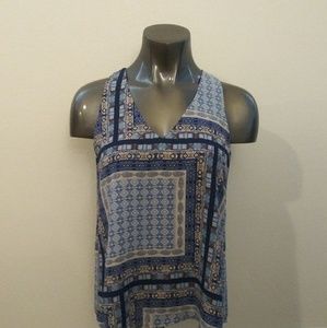 Blue Patchwork Top